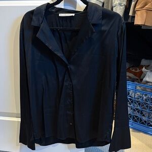 Abercrombie Silk Black Button-Down Shirt